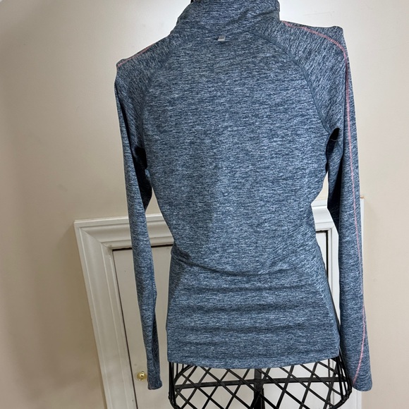 Nike Gray Heather Quarter-Zip Pullover with Coral Zipper - Picture 8 of 11